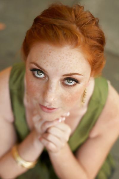 person with freckles