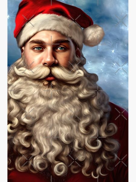 hand some santa gets bear