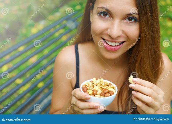light skin eating nut