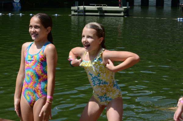 girls summer camp swimming pools