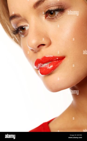 bold red lipstick