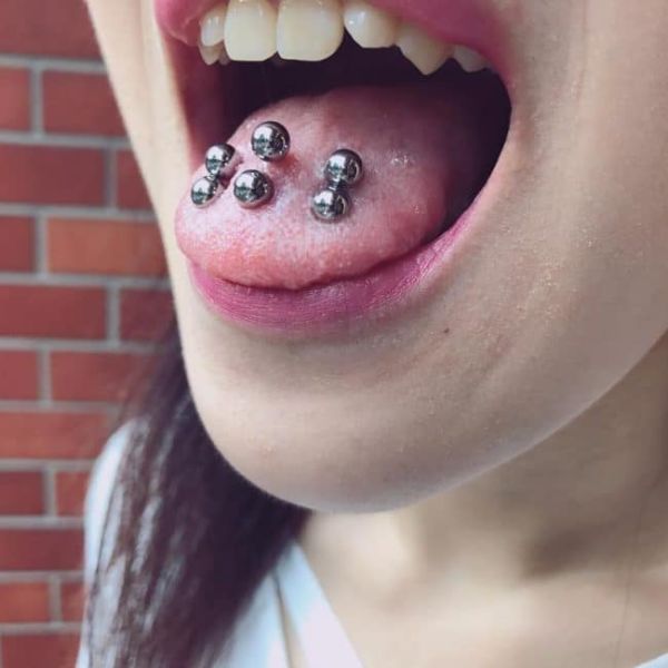 double tongue piercing