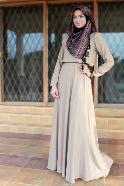 elegant hijab maxi dress