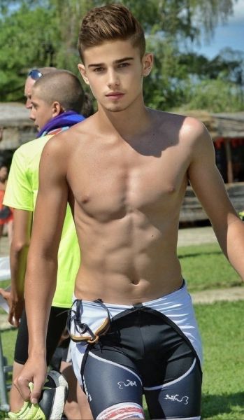naked blonde man