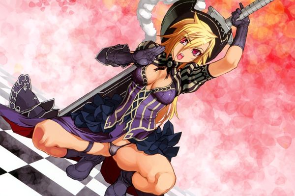 beautiful anime girl samurai art