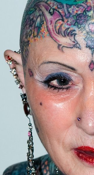 tattooed woman entirely
