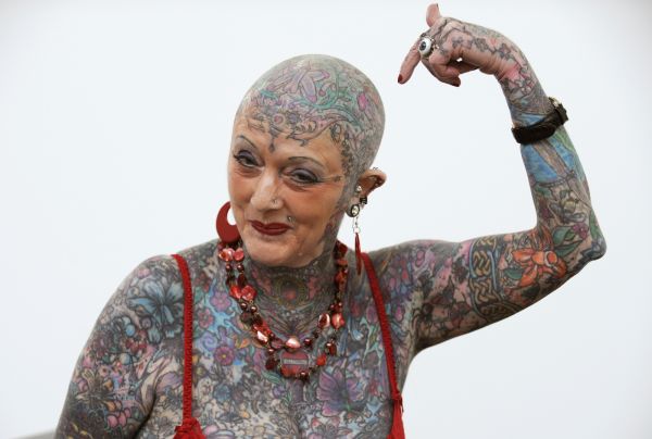most tattooed grandmother