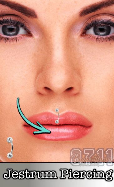 stretching lip piercing