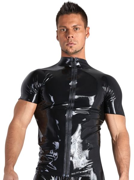women's latex shirt and tie