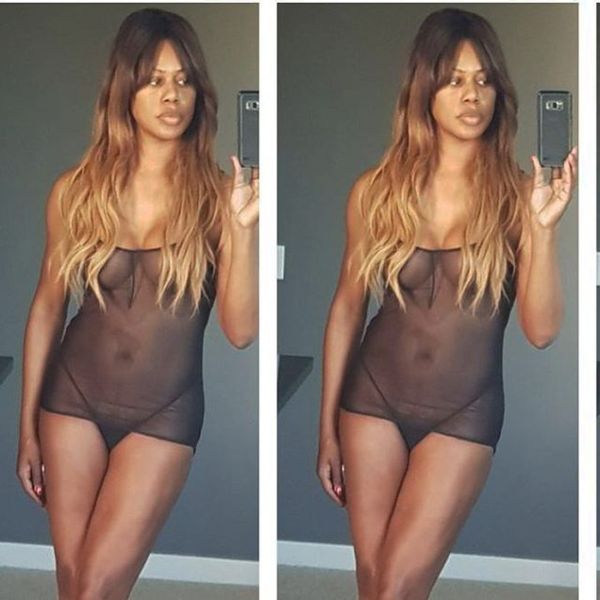 laverne cox wear leather pants