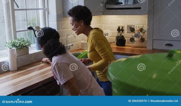 milf uses stepdaughter as mop lesbian cleaning porn