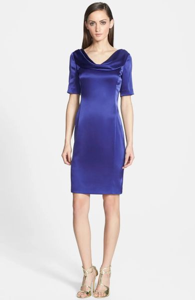 satin jacquard dress