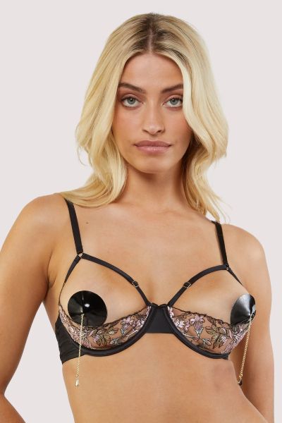 lace longline bra