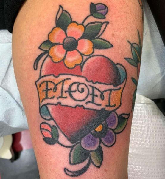 infinity heart beat tattoo