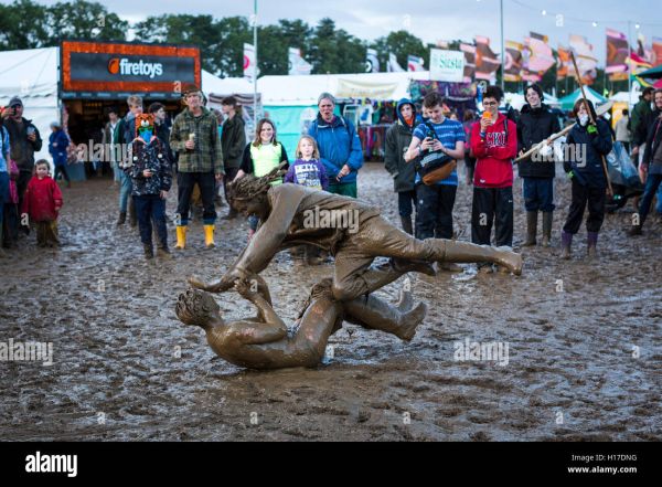 empty mud wrestling field