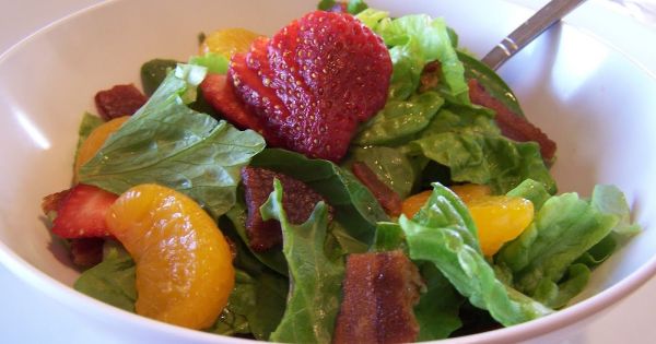 tossed salad with donuts