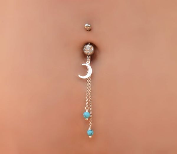 healed belly button piercing