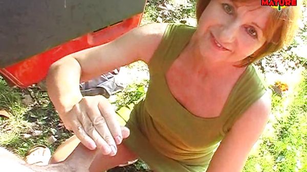 redhead milf outdoors