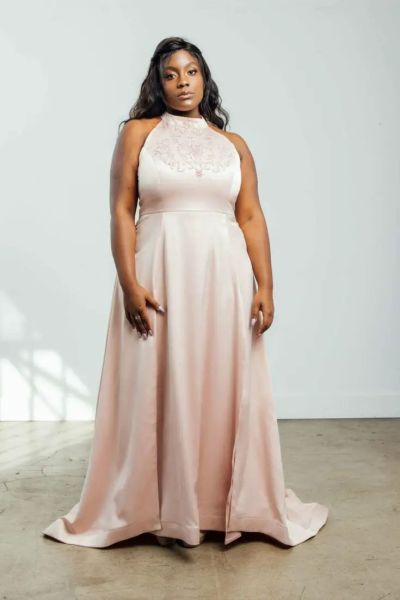 plus size purple bridesmaid dresses