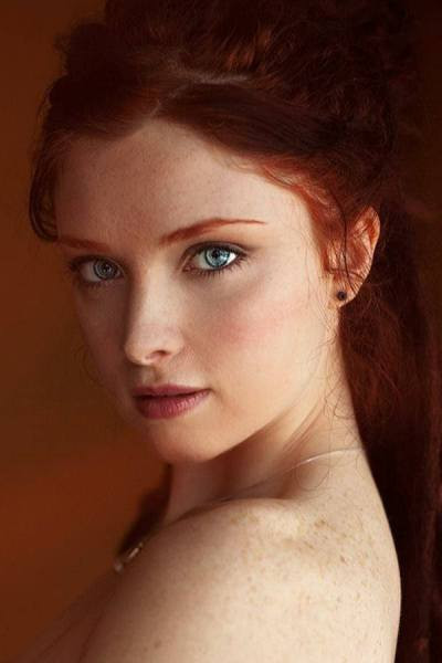 aesthetic red haired korean girl