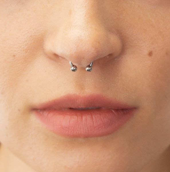 small septum piercing nose