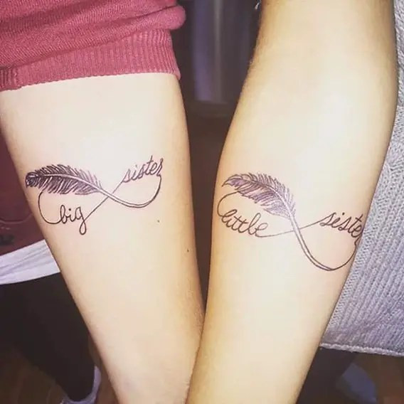 sister flower tattoo
