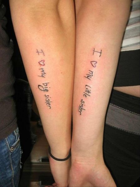 sister tattoo stencil