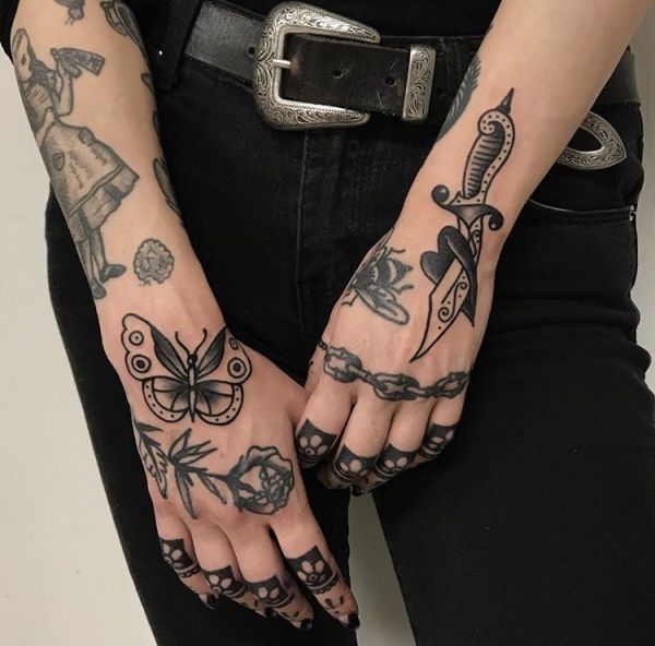 christian finger tattoos