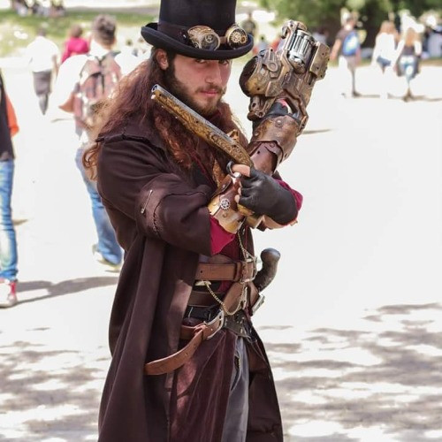 steampunk clock cosplay