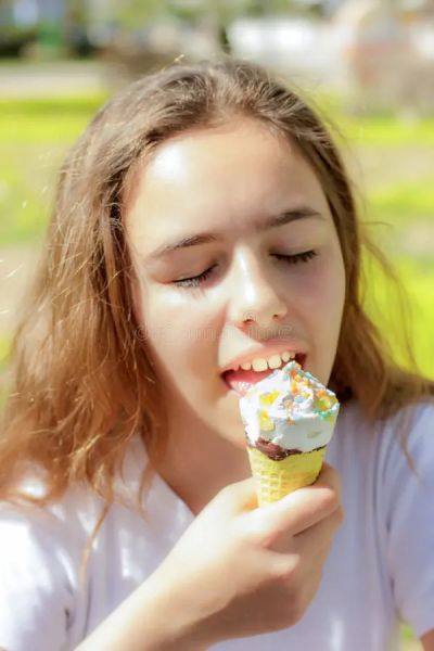 girl eating live fish