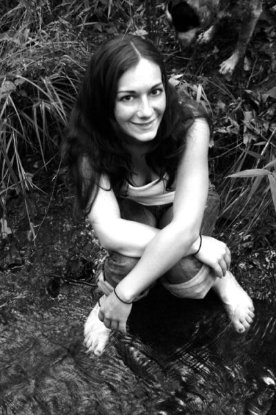 girl outside stock photo