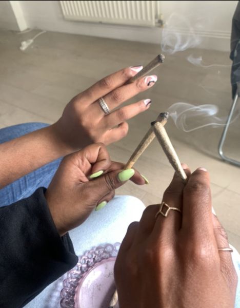 girl smoking weed pinterest aesthetic