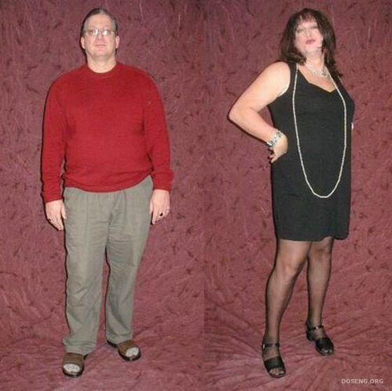 woman turning into man meme