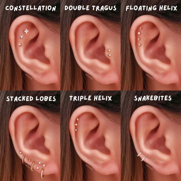 ear piercings labeled