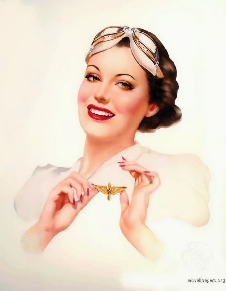 vintage navy pin up girl poster