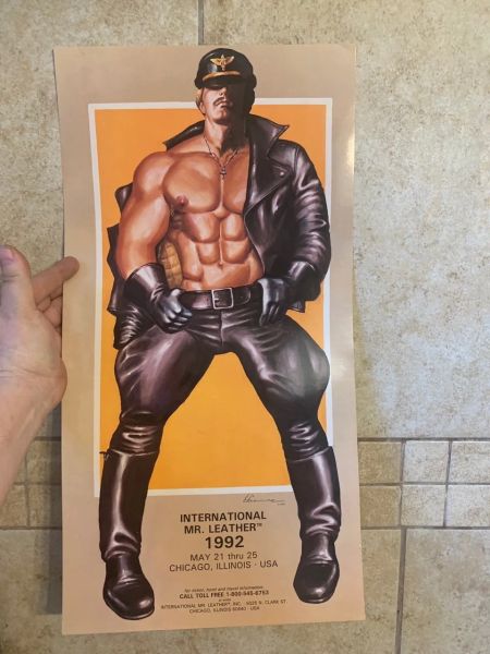 antique mustache men leather jackets smoke shirtless pant open