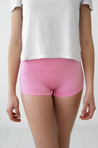 wearing tight shorts