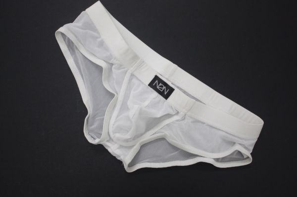 men's sheer pouch swimwear