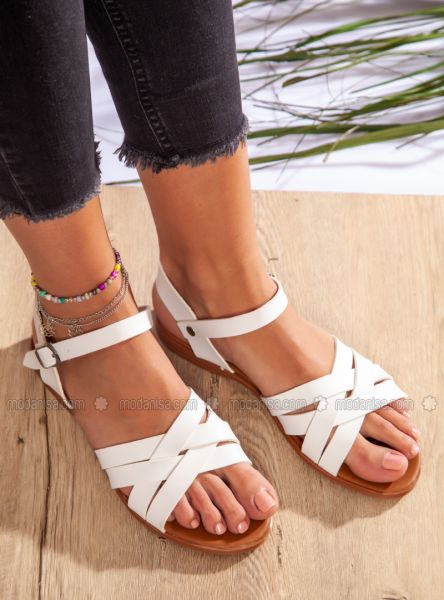 chunky platform sandals white shooes