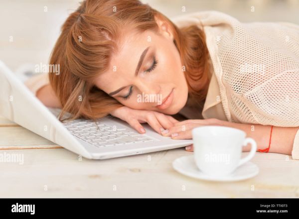 lady sleeping on bathroom floor