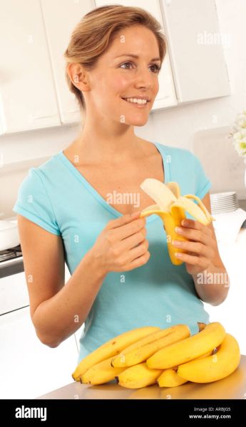 nice woman banana