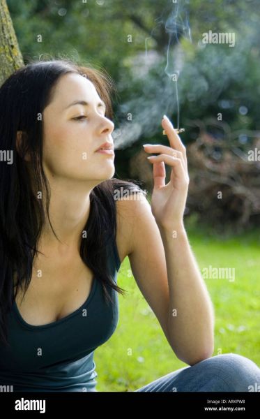 coffee cigarette smoking woman
