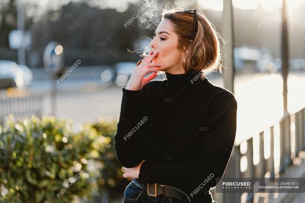 city girl smoking